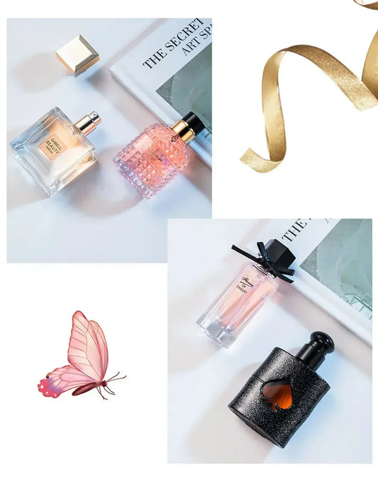Coffret cadeau de parfum frais et durable pour femme, parfum floral végétal, parfum frais, original, 105ml, ensemble de 4 pièces