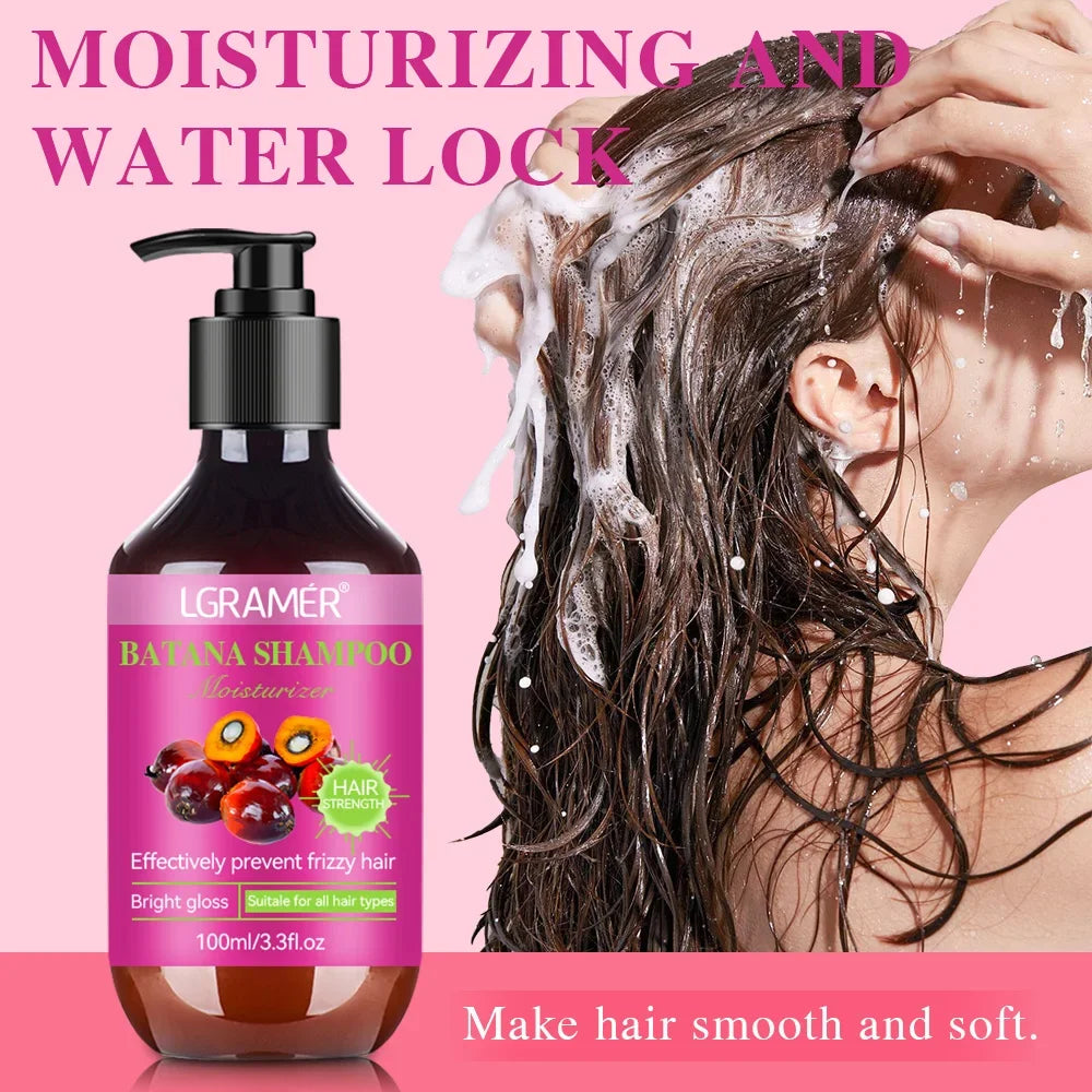 Shampoing contrôlé à l'huile, 100ml, répare les cheveux endommagés, élimine les pellicules, hydrate, soulage les démangeaisons, adapté à tous les cheveux