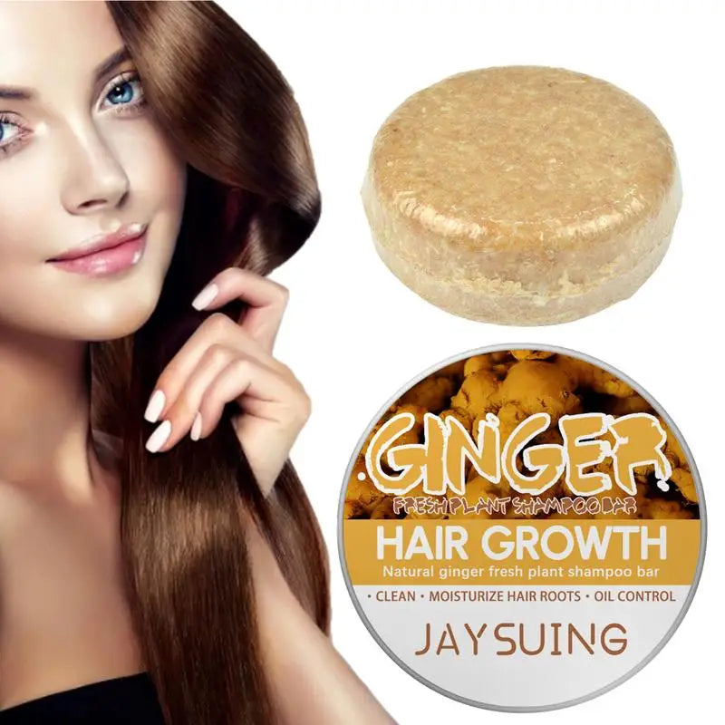 Shampoing au gingembre, savon biologique fait à la main, traité à froid, Anti-démangeaison, nettoyage, barre de contrôle de l'huile, favorise la croissance des cheveux, soins capillaires
