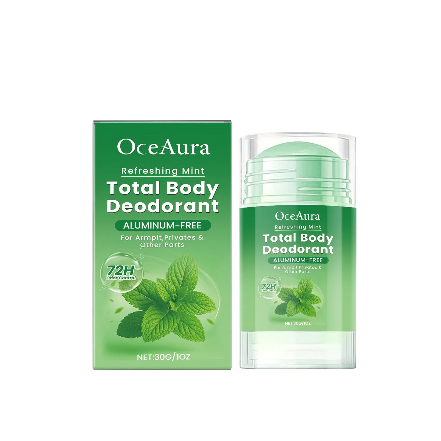 Bâton déodorant corporel à la menthe, élimine les odeurs des aisselles, élimine les odeurs, contrôle de la transpiration, arôme persistant, bâton anti-transpirant rafraîchissant