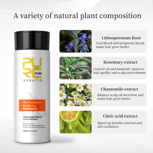 PURC-Shampooing supporter fiant KerBrian, traitement des cheveux, livres profonds, lissage, lissage, soins capillaires, beauté, santé, 100ml
