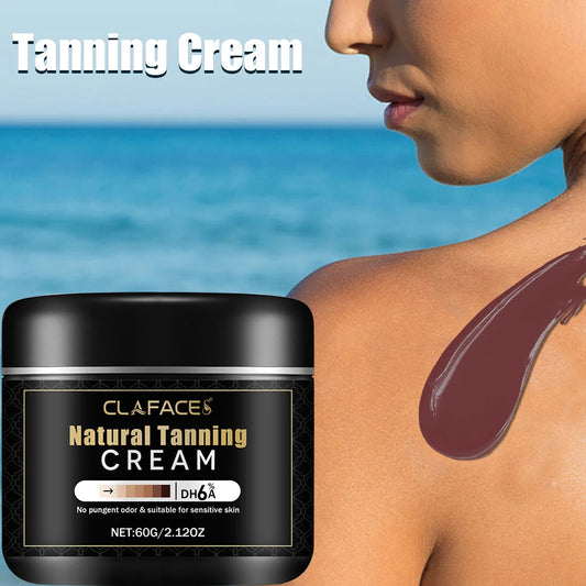 Crème bronzante naturelle pour la beauté du visage et du corps, obtenir une peau brune naturelle sans odeur irritante, hydratante et nourrissante