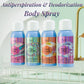 Spray corporel anti-transpiration et désodorisation longue durée, parfum fruité floral naturel doux, rafraîchir, 24 heures, 100ml