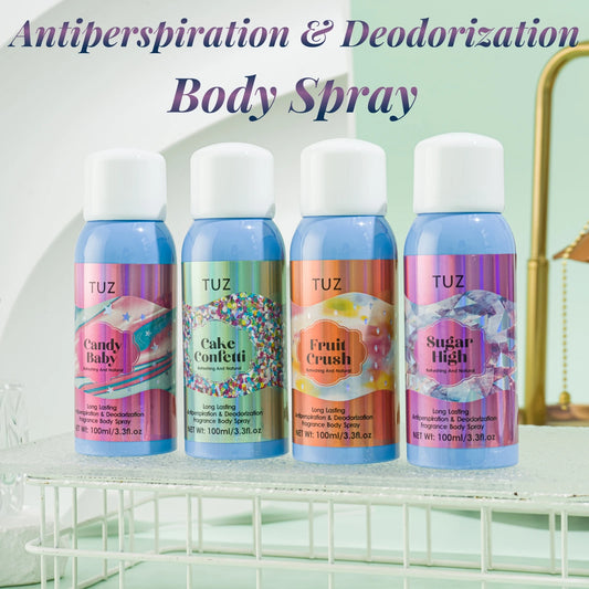 Spray corporel anti-transpiration et désodorisation longue durée, parfum fruité floral naturel doux, rafraîchir, 24 heures, 100ml