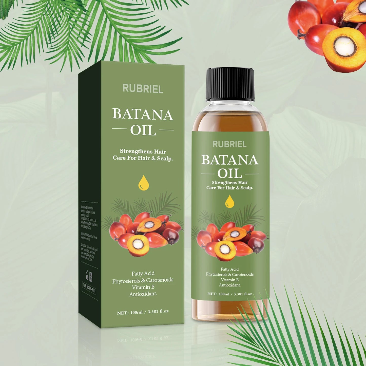 Shampoing à l'huile de Batana 100ML, apaisant pour le cuir chevelu, réparation Intense, nourrissant, avec extrait de romarin, pour tous les Types de cheveux