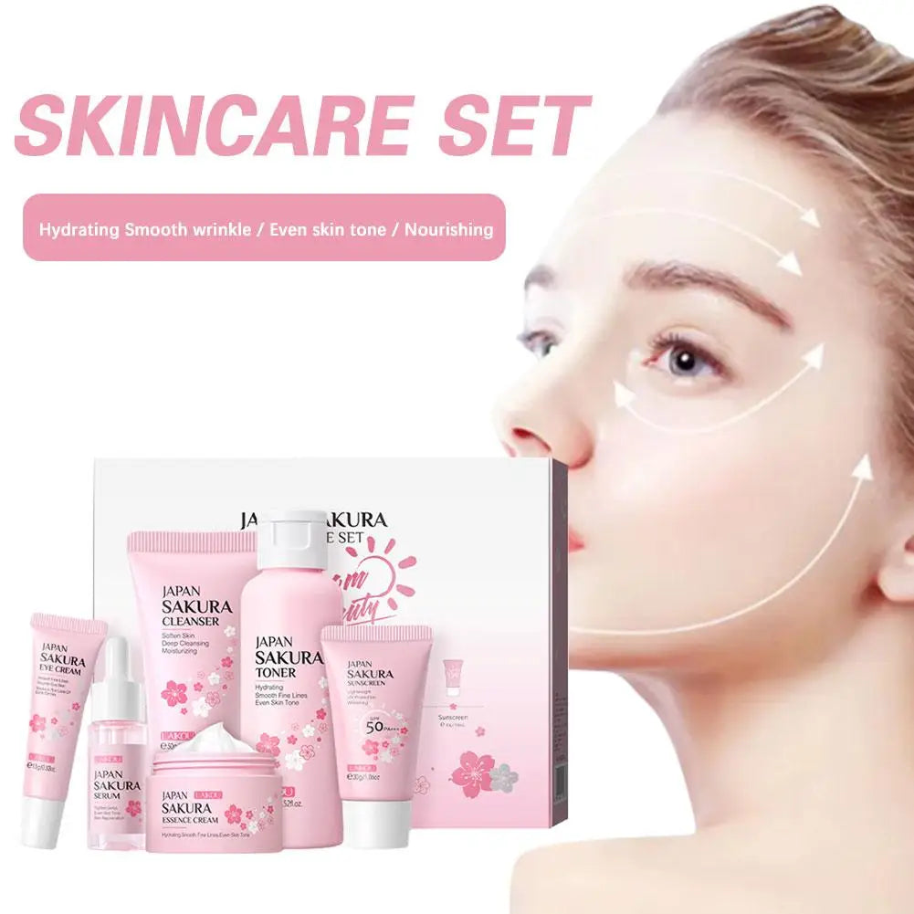 Centella asiatica ensemble de soins de la peau apaisant contrôle de l'huile estompe les ridules crème hydratante Anti-rides réparation visage soin ensemble boîte