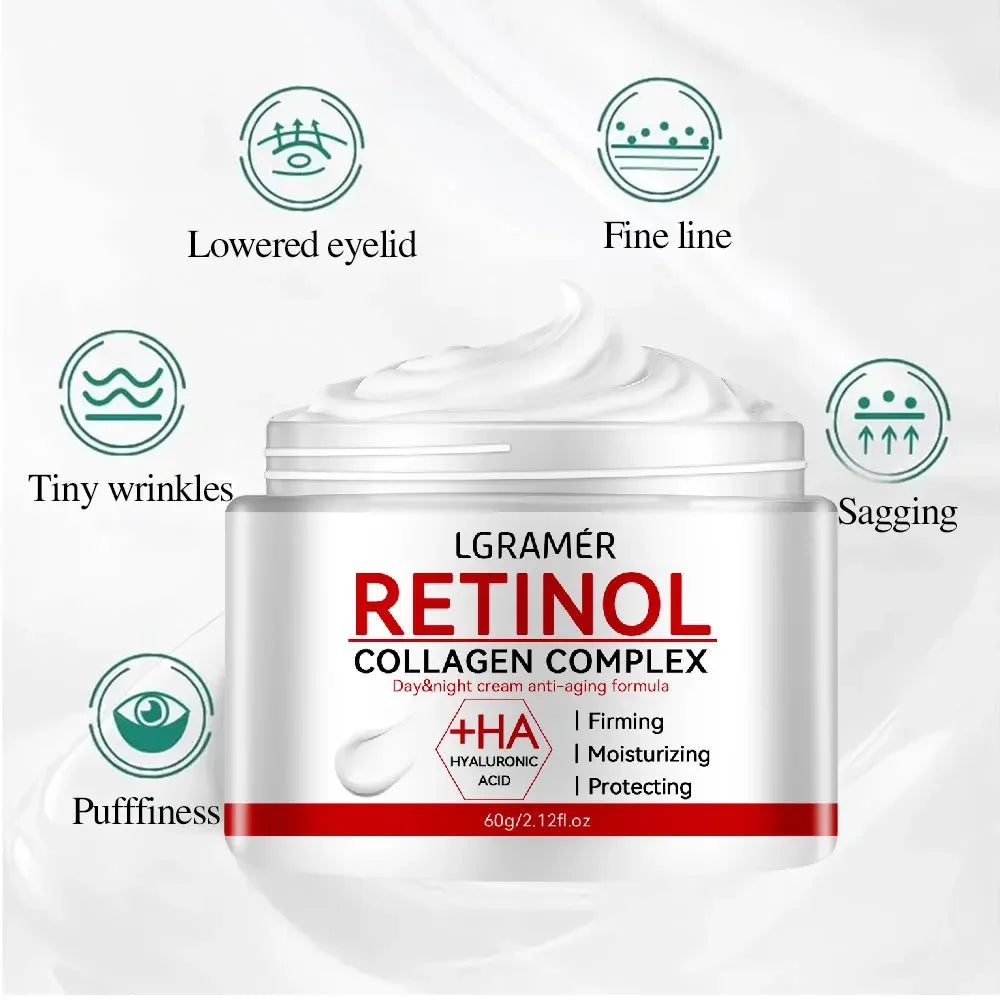 Crème raffermissante liftante au rétinol pour le visage, produit au collagène pour lisser les rides, hydratant, blanchissant, éclaircissant pour la peau