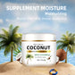 Crème hydratante de noix de coco 24 heures à la vitamine E + collagène |   Hypoallergénique et tous types de peau |   Extrait de noix de coco nourrissant