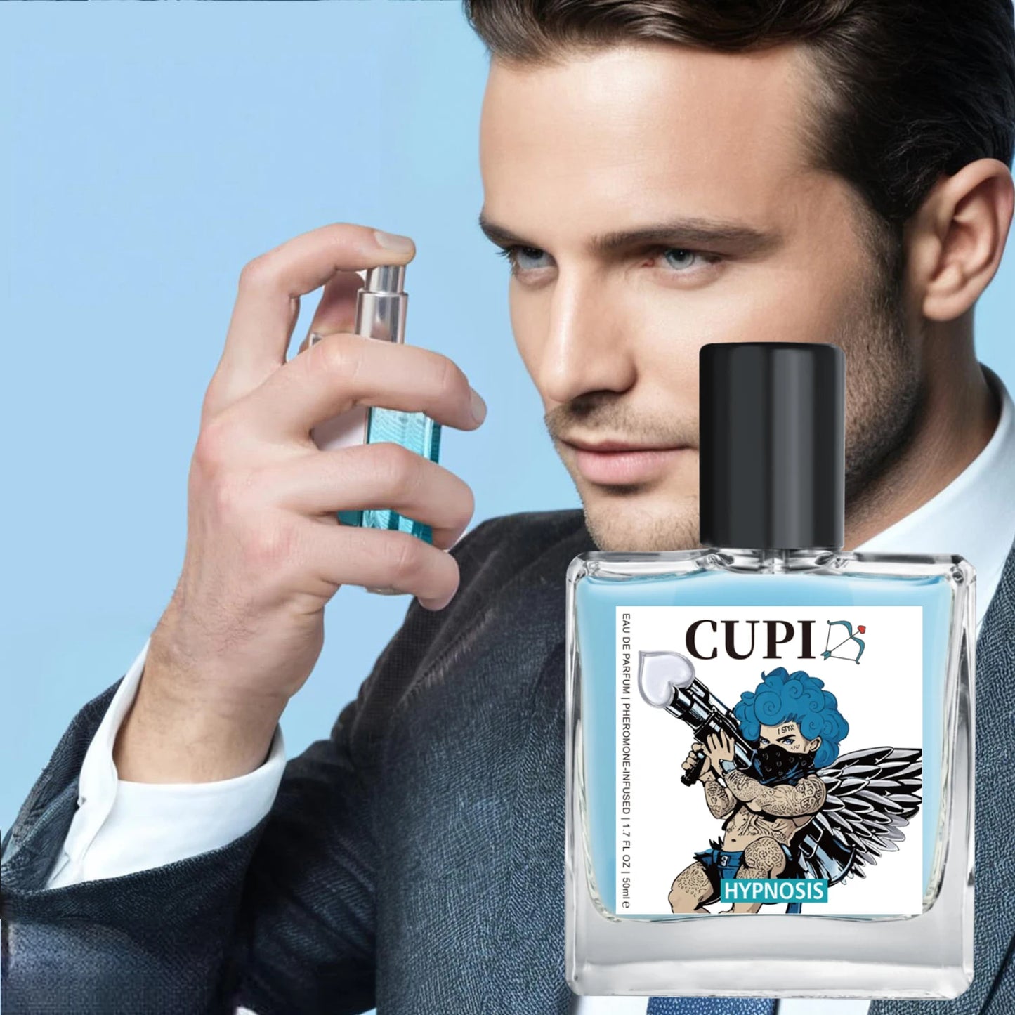 50ml Cupidon hypnose Parfum phéromone Cologne pour hommes longue durée Eau de Parfum haute qualité Hombre Parfum pour attirer les femmes