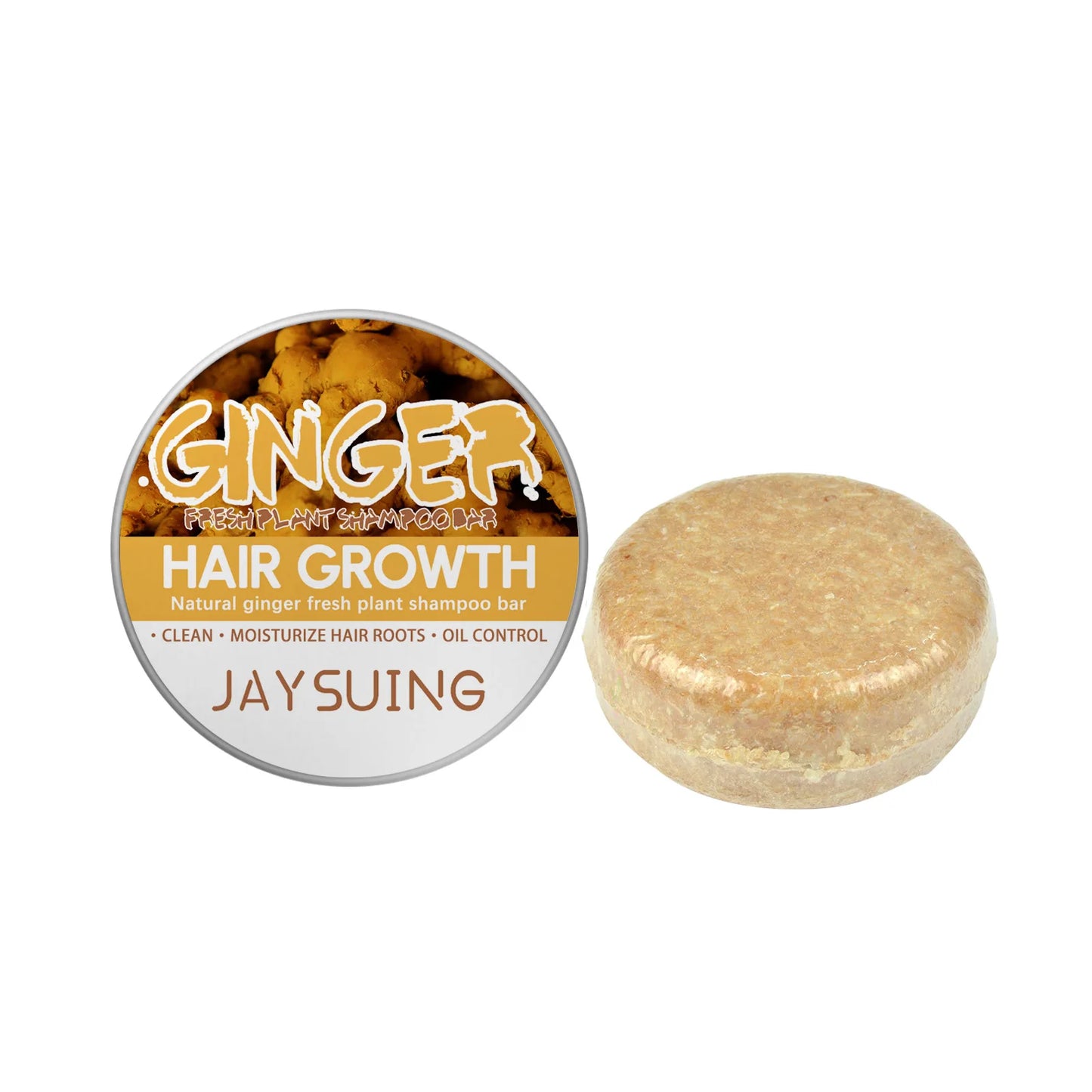 Shampoing au gingembre, savon biologique fait à la main, traité à froid, Anti-démangeaison, nettoyage, barre de contrôle de l'huile, favorise la croissance des cheveux, soins capillaires