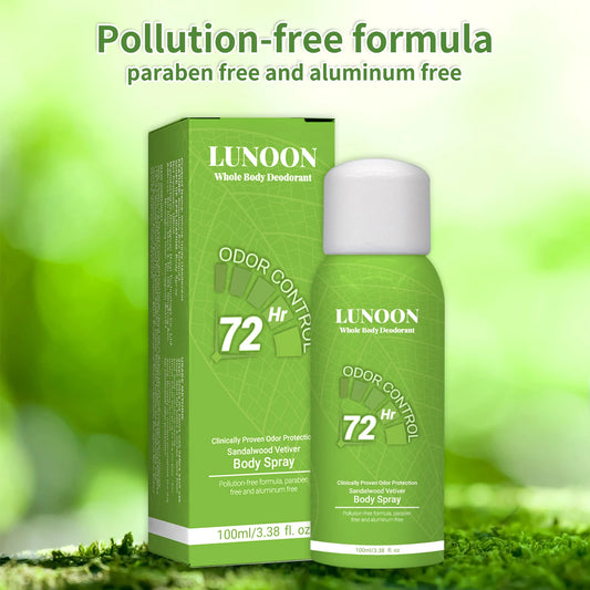 LUNOON-Spray dépistolet ant pour tout le corps, adapté aux ati elles, aux pieds et à toutes les zones du corps, 72 heures, 100ml