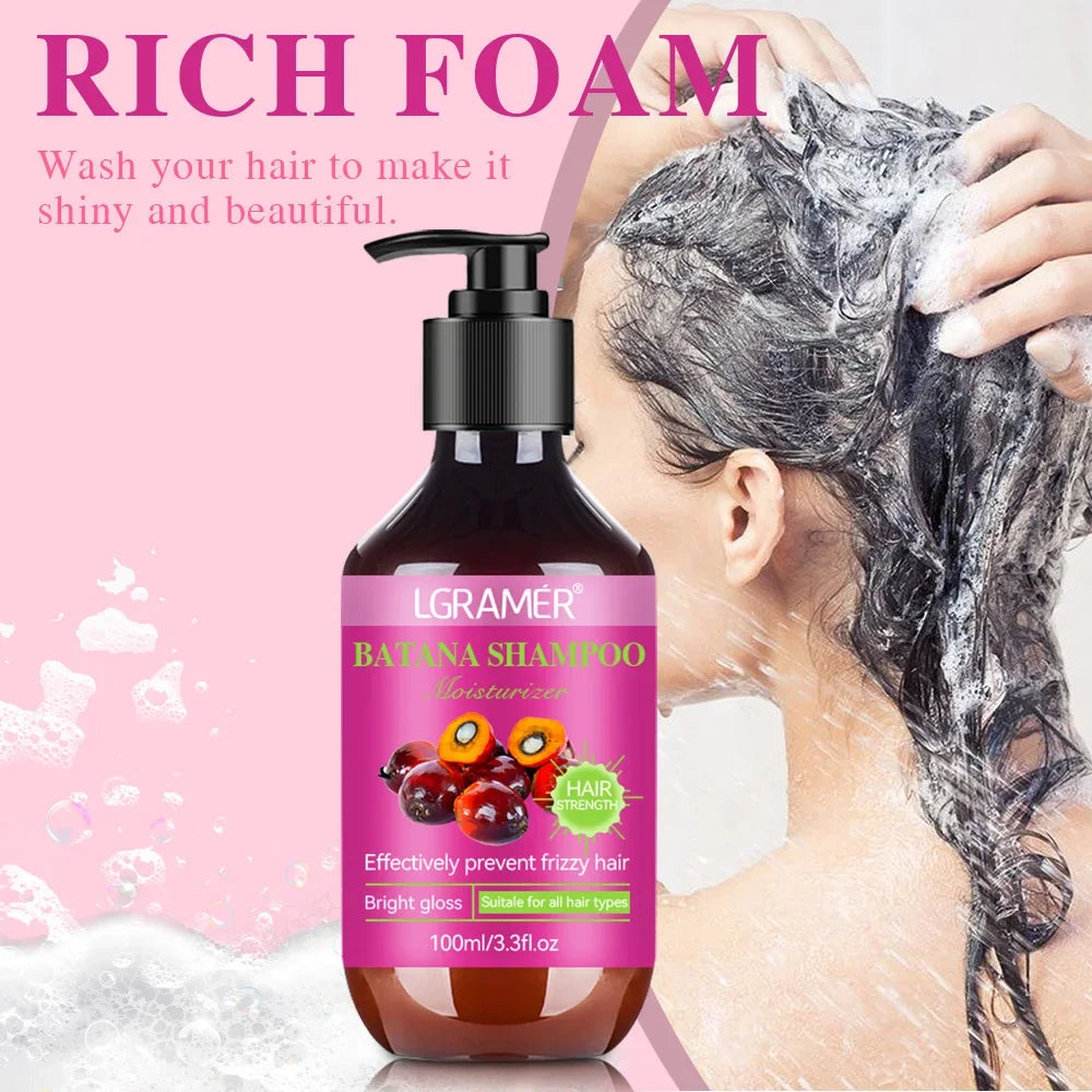 Shampoing contrôlé à l'huile, 100ml, répare les cheveux endommagés, élimine les pellicules, hydrate, soulage les démangeaisons, adapté à tous les cheveux