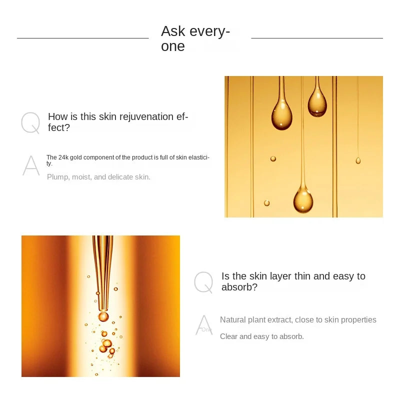 Kit de soins pour la peau en or 24K, hydratant, rétrécissement des pores, contrôle du sébum, Toner, crème pour le visage, émulsion, Essence pour le visage