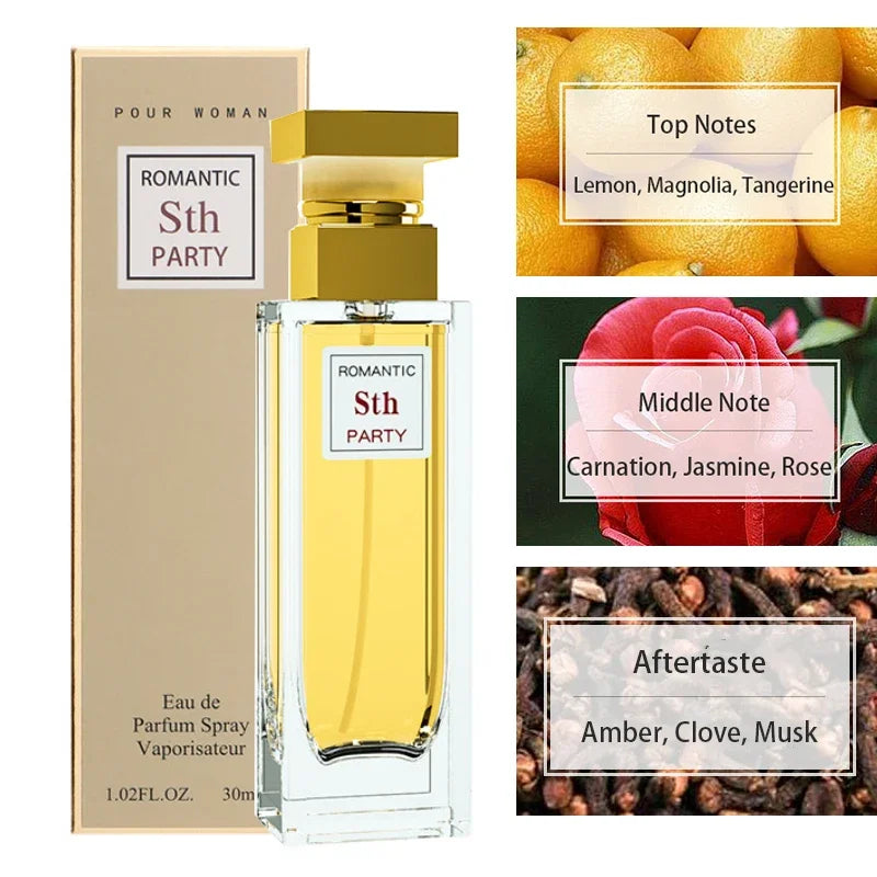 Parfum Rose 30ml longue durée frais fruité parfum Floral parfum haute qualité corps Spray Cologne lumière Eau De Parfum pour les femmes