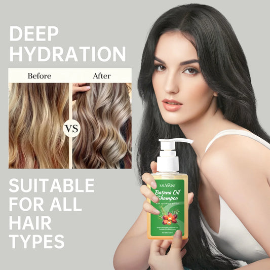 Shampoing à l'huile de Batana 100ML, apaisant pour le cuir chevelu, réparation Intense, nourrissant, avec extrait de romarin, pour tous les Types de cheveux