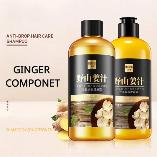 Shampoing pour cheveux au gingembre, contrôle de l'huile adoucissante, hydratant, nourrissant, réparateur