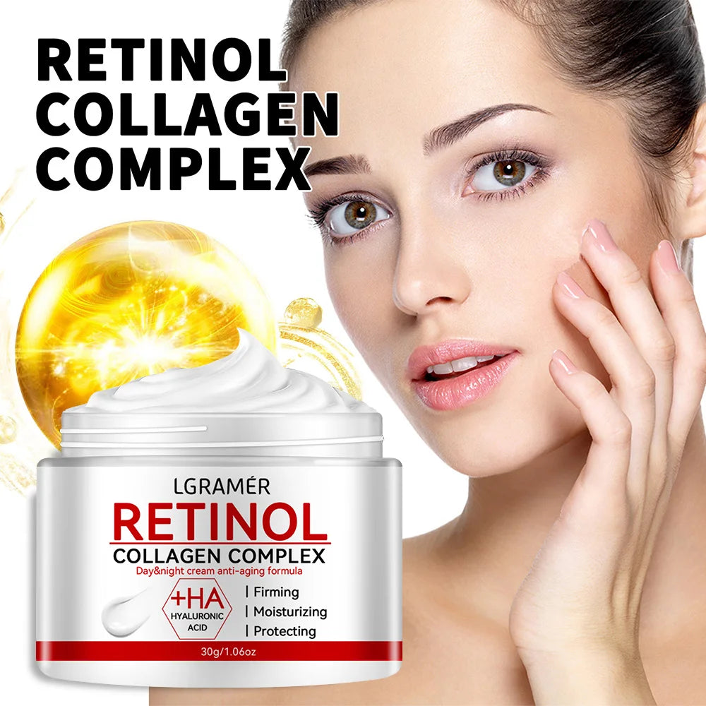 Crème raffermissante liftante au rétinol pour le visage, produit au collagène pour lisser les rides, hydratant, blanchissant, éclaircissant pour la peau