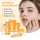 Ensemble de soins pour la peau à la vitamine C, nettoyage en profondeur, crème pour le visage, hydratante, Anti-rides, Kit de soins pour le visage, boîte cadeau, 6 pièces/ensemble