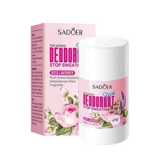 SADOER femmes Anti sueur déodorant rouleau sueur corps aisselles aisselles cou réduit les odeurs rafraîchissant arrêter la crème de transpiration