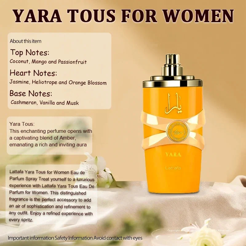 100ml Parfum Hombre huile originale Eau De Parfum corps Spray déodorants hommes femmes cadeau Yara Mor Tous Asad Femme parfums durables