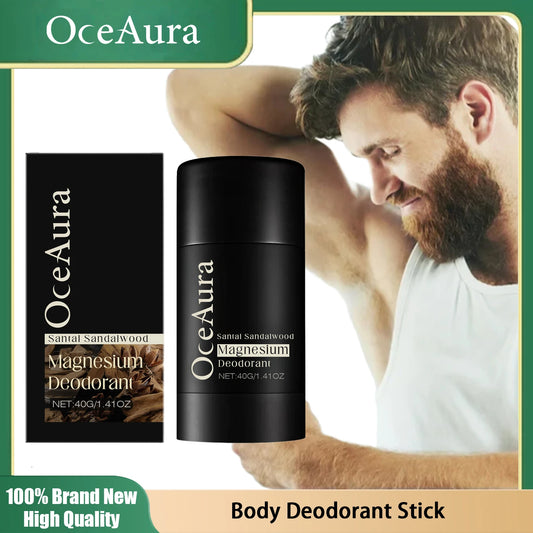 Bâton déodorant en bois de santal pour hommes, anti-transpirant pour nettoyer les aisselles, inhibe la crème d'élimination des odeurs corporelles, baume de parfum solide Portable pour femmes