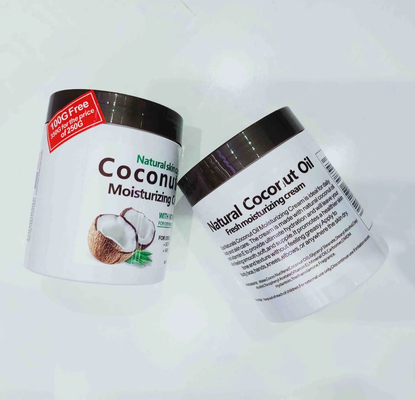 Huile de noix de coco naturelle biologique, 300g/10,58 fl.oz, réparation pressée à froid, peau sèche, soins capillaires, Massage corporel, crème hydratante