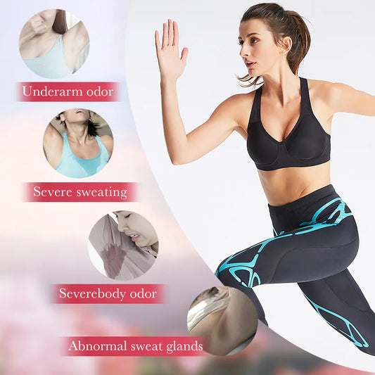 SADOER femmes Anti sueur déodorant rouleau sueur corps aisselles aisselles cou réduit les odeurs rafraîchissant arrêter la crème de transpiration