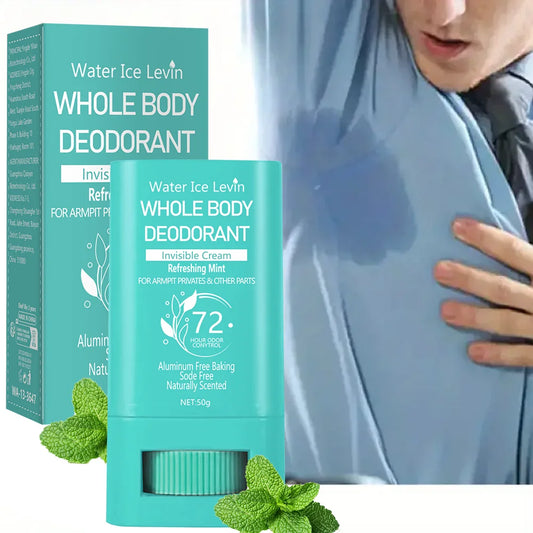 Bâton de crème désodorisante invisible pour tout le corps, séchage rapide, reétiquette de parfum, anti-transpiration, odeur de poignet