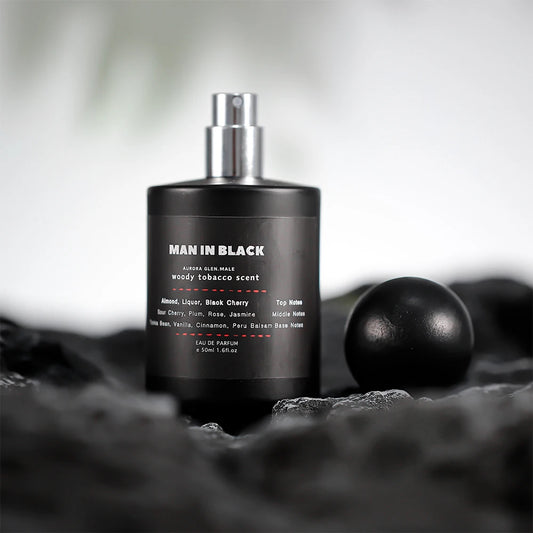 HOMME en noir parfum homme-Woody tabac parfum homme rhum tabac EDT parfum cuir longue durée parfum de soirée